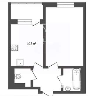 1-к квартира, вторичка, 35м2, 11/21 этаж