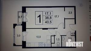 1-к квартира, вторичка, 40м2, 4/6 этаж