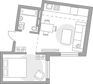 2-к квартира, вторичка, 41м2, 3/6 этаж