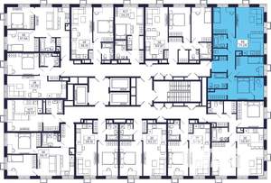 3-к квартира, строящийся дом, 81м2, 27/28 этаж