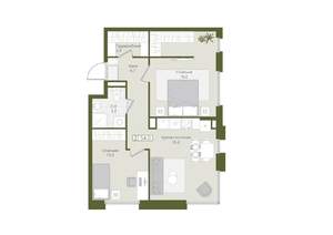 2-к квартира, вторичка, 54м2, 2/8 этаж