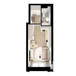 Студия квартира, вторичка, 24м2, 9/9 этаж