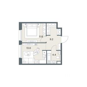 1-к квартира, вторичка, 38м2, 5/6 этаж