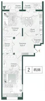 2-к квартира, вторичка, 90м2, 5/10 этаж