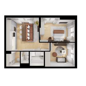 2-к квартира, вторичка, 46м2, 3/9 этаж