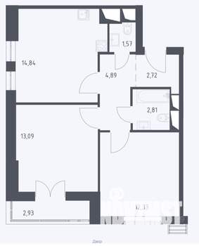 2-к квартира, вторичка, 54м2, 20/28 этаж