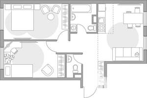 3-к квартира, вторичка, 55м2, 1/6 этаж