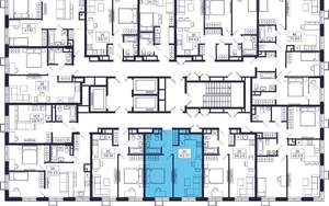 1-к квартира, строящийся дом, 44м2, 18/28 этаж