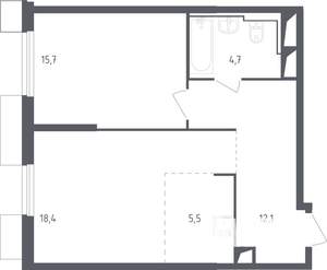 2-к квартира, строящийся дом, 56м2, 11/30 этаж