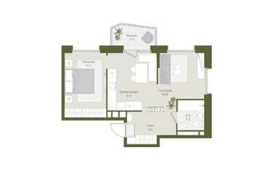 1-к квартира, вторичка, 51м2, 7/8 этаж