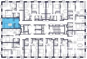 Студия квартира, строящийся дом, 29м2, 24/28 этаж