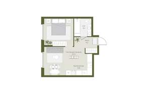 1-к квартира, вторичка, 38м2, 4/8 этаж