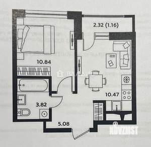 1-к квартира, вторичка, 31м2, 10/10 этаж