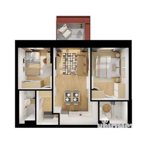 2-к квартира, вторичка, 50м2, 1/9 этаж