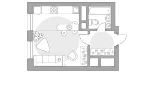 Студия квартира, вторичка, 26м2, 8/23 этаж