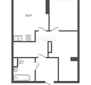 1-к квартира, вторичка, 42м2, 13/22 этаж