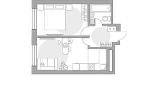 2-к квартира, строящийся дом, 35м2, 4/23 этаж