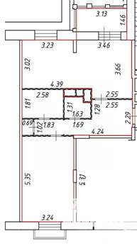 2-к квартира, вторичка, 58м2, 3/8 этаж