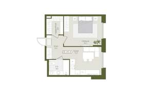 1-к квартира, вторичка, 41м2, 1/8 этаж