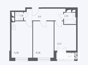 2-к квартира, вторичка, 55м2, 28/28 этаж