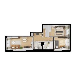 2-к квартира, вторичка, 63м2, 8/9 этаж