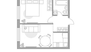 2-к квартира, строящийся дом, 34м2, 8/14 этаж