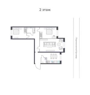3-к квартира, вторичка, 96м2, 2/25 этаж