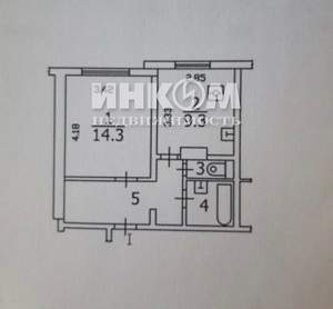 1-к квартира, вторичка, 36м2, 2/16 этаж