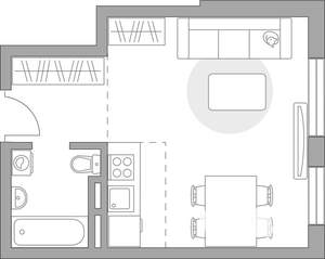 Студия квартира, строящийся дом, 29м2, 2/6 этаж