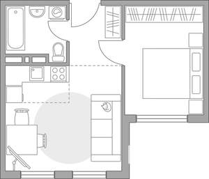2-к квартира, вторичка, 34м2, 5/6 этаж