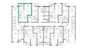 1-к квартира, вторичка, 47м2, 9/9 этаж