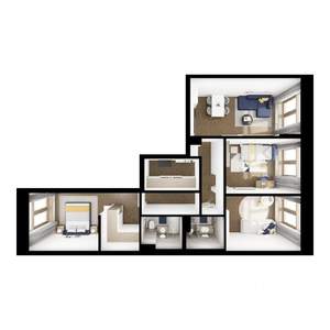 3-к квартира, вторичка, 80м2, 1/9 этаж