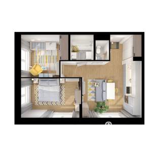 2-к квартира, вторичка, 53м2, 3/9 этаж