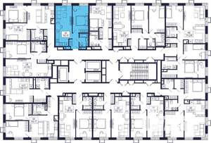 1-к квартира, строящийся дом, 40м2, 25/28 этаж