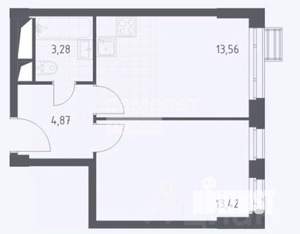 1-к квартира, вторичка, 35м2, 13/31 этаж