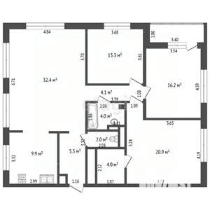 4-к квартира, вторичка, 112м2, 5/11 этаж