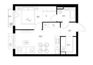 1-к квартира, вторичка, 38м2, 7/9 этаж