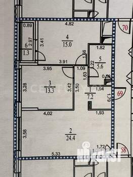 2-к квартира, вторичка, 66м2, 8/11 этаж