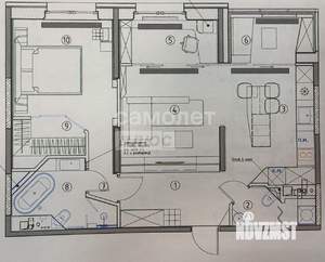 2-к квартира, вторичка, 65м2, 7/22 этаж