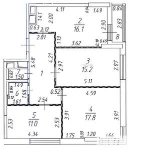 4-к квартира, вторичка, 156м2, 28/28 этаж