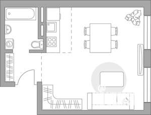 Студия квартира, вторичка, 31м2, 5/6 этаж