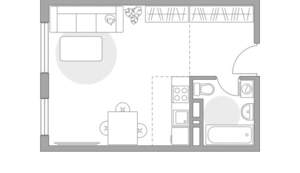 Студия квартира, строящийся дом, 30м2, 5/6 этаж