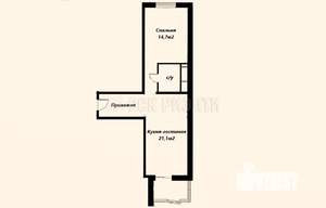 2-к квартира, вторичка, 50м2, 8/22 этаж