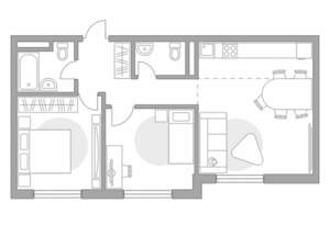 3-к квартира, вторичка, 57м2, 2/6 этаж