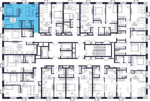 2-к квартира, строящийся дом, 49м2, 28/28 этаж