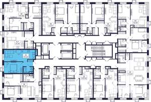 1-к квартира, строящийся дом, 40м2, 28/28 этаж