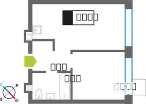 1-к квартира, вторичка, 34м2, 4/7 этаж