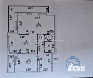 2-к квартира, сданный дом, 67м2, 18/25 этаж