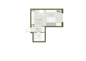 Студия квартира, вторичка, 28м2, 2/8 этаж