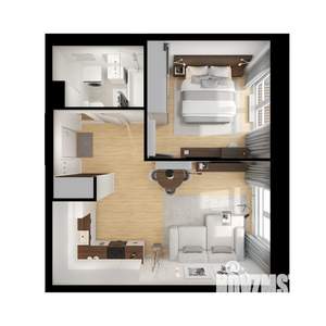 1-к квартира, вторичка, 40м2, 9/9 этаж